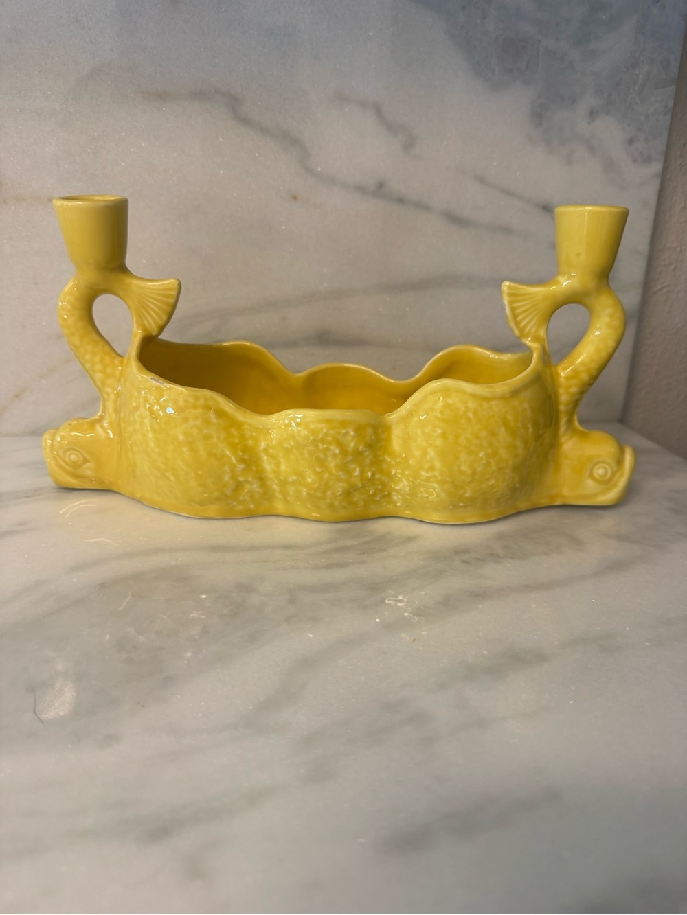 Camark double fish planter / candle holder